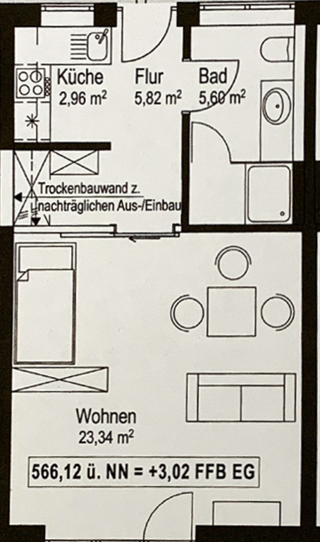 Umriss Wohnung